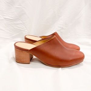 Nisolo all day heeled mule Brandy 8.5